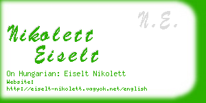 nikolett eiselt business card